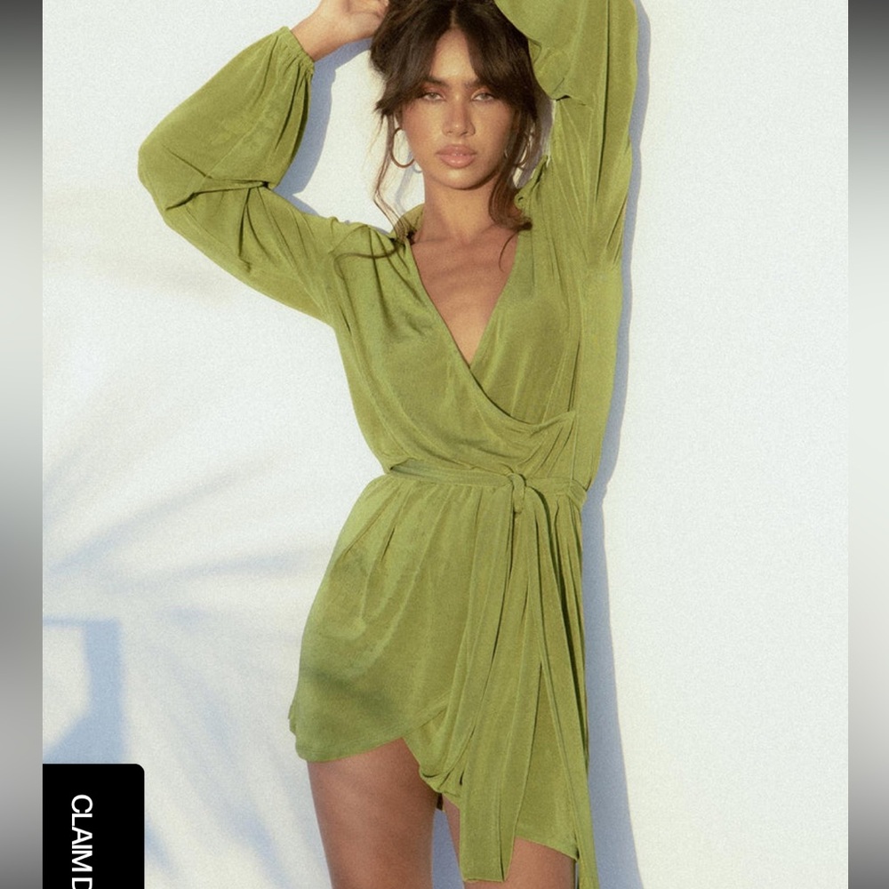 PRINCESS POLLY | party time mini dress green